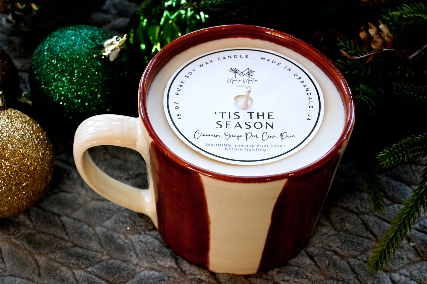 'Tis The Season Ceramic Candle Mug