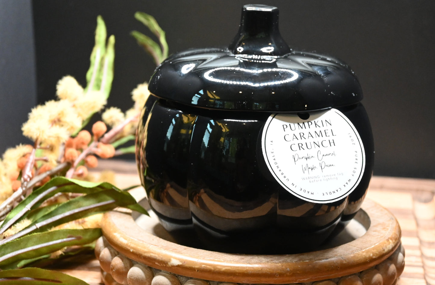 Black Magic Pumpkin Candle Jar