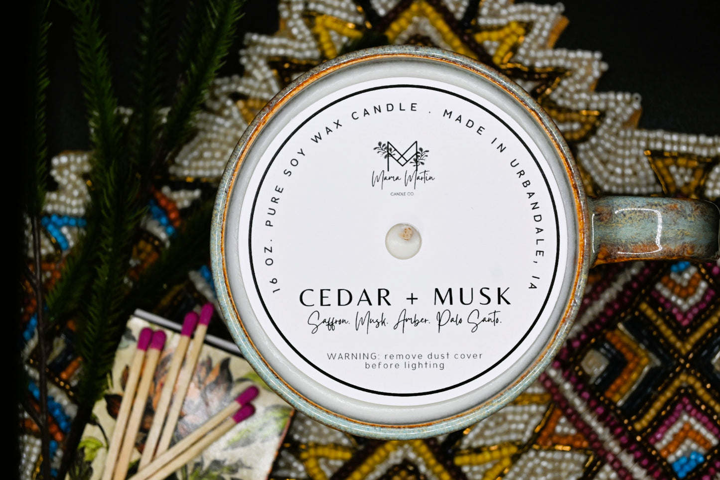 Cedar + Musk Soy Ceramic Candle Mug