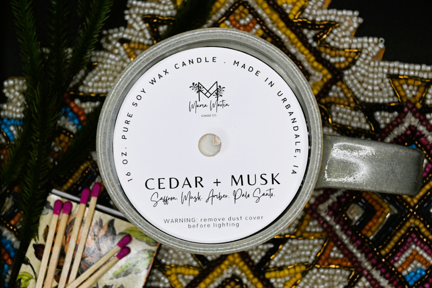 Cedar + Musk Soy Ceramic Candle Mug