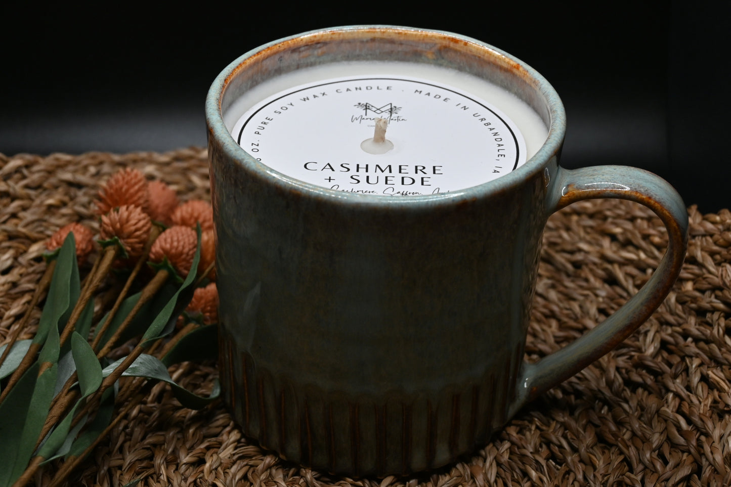 Cashmere + Suede Soy Ceramic Candle Mug