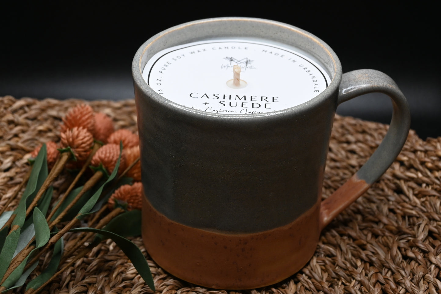 Cashmere + Suede Soy Ceramic Candle Mug