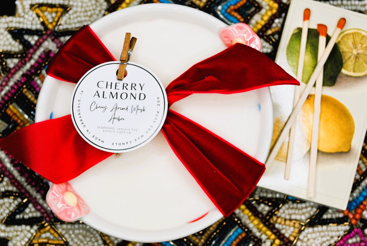 Cherry Almond Candle Dish