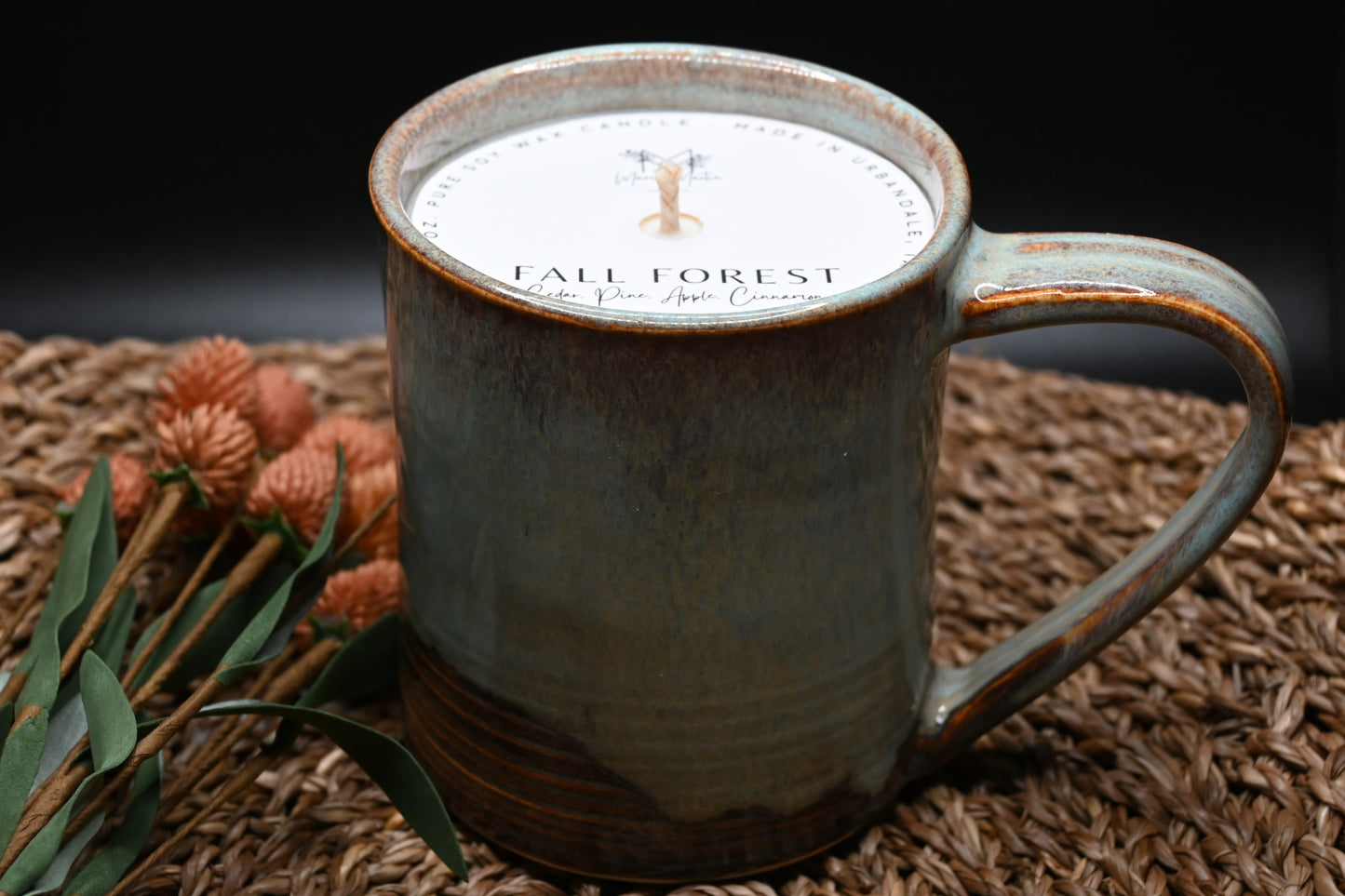 Fall Forest Ceramic Candle Mug
