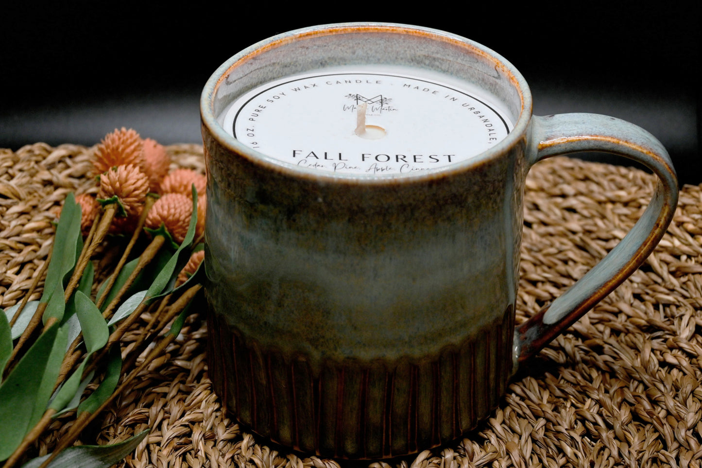Fall Forest Ceramic Candle Mug