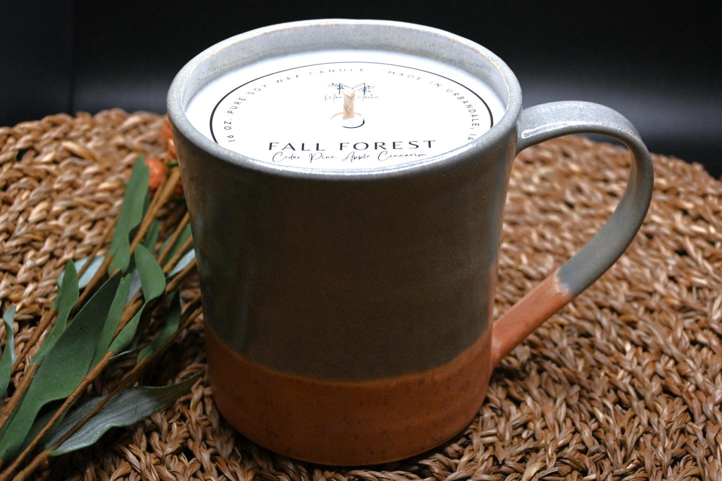 Fall Forest Ceramic Candle Mug