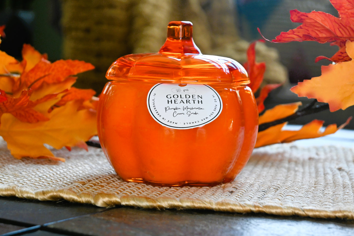 Golden Hearth Pumpkin Jar Candle