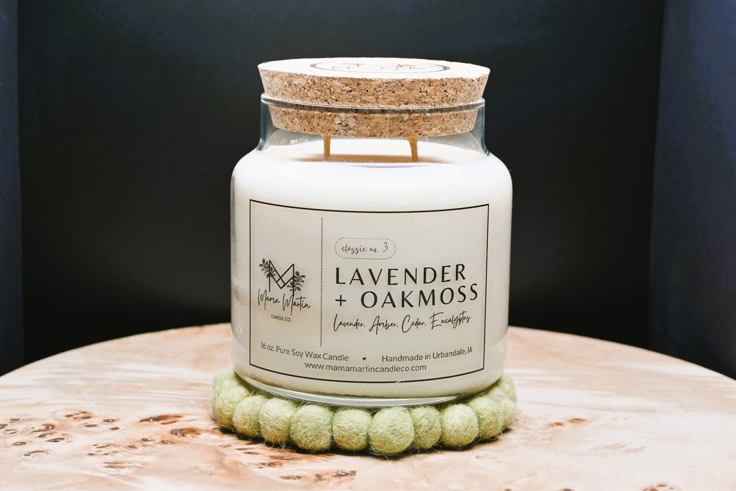 Lavender + Oakmoss Soy Candle