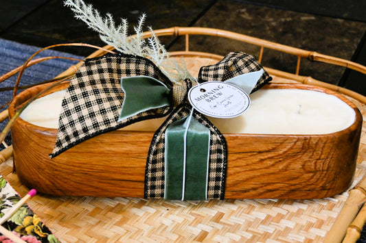 Morning Brew Wood Candle Boat