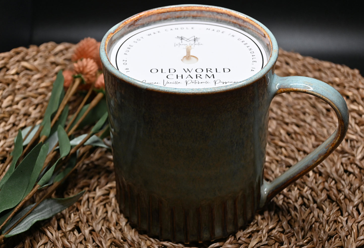 Old World Charm Soy Ceramic Candle Mug