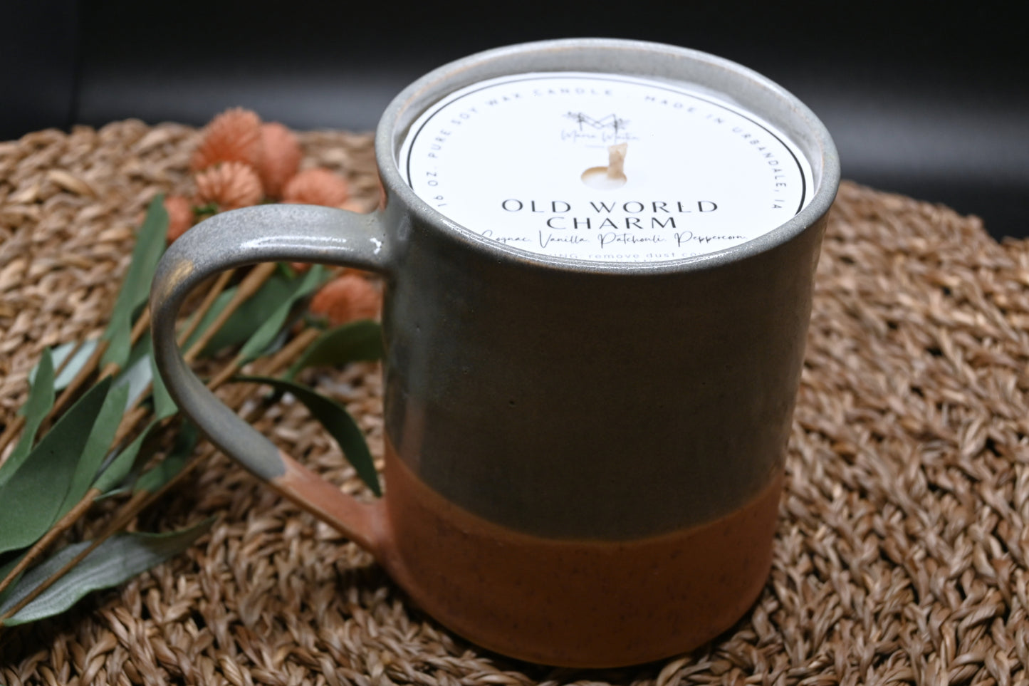 Old World Charm Soy Ceramic Candle Mug