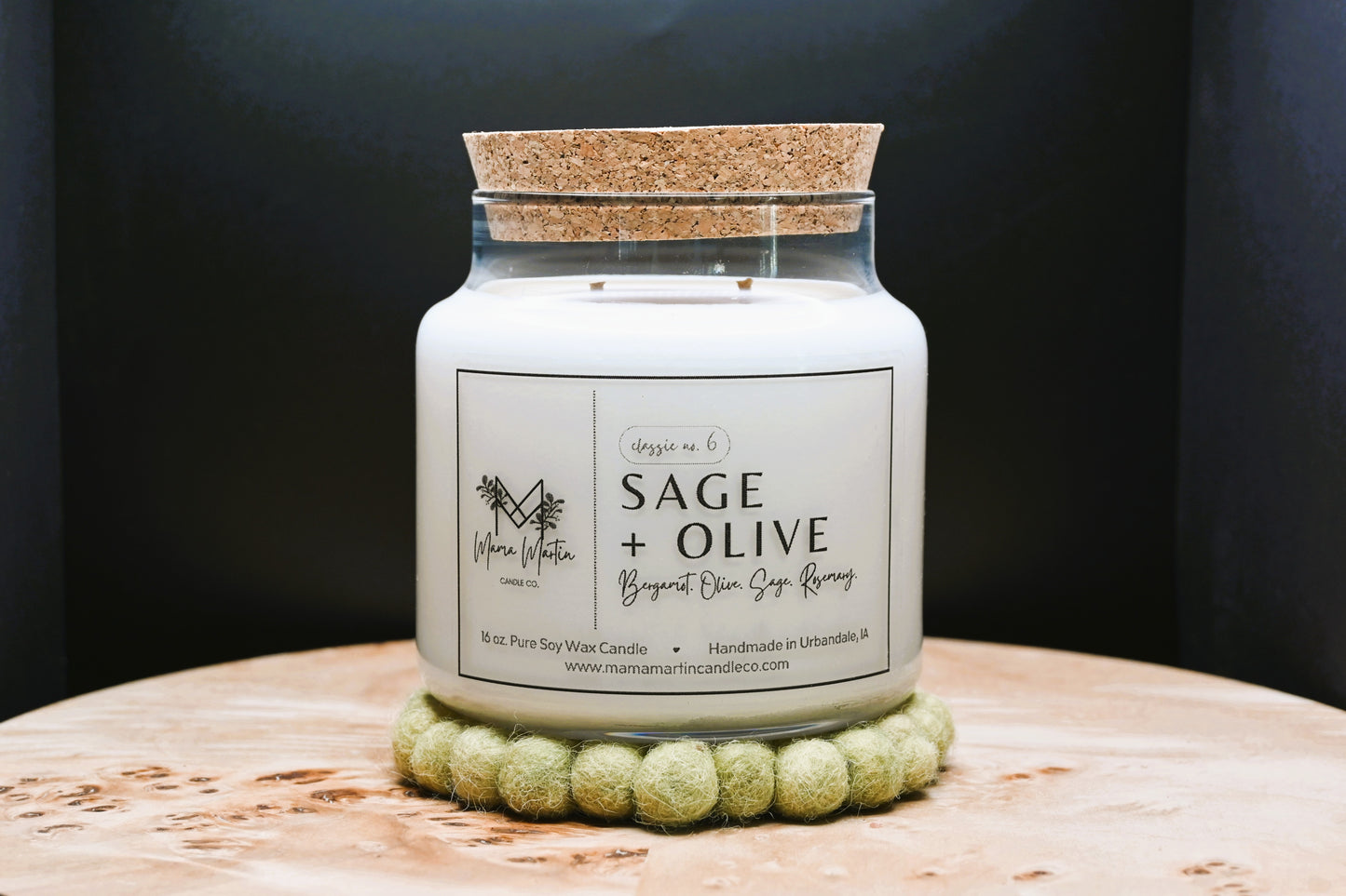 Sage + Olive Soy Candle