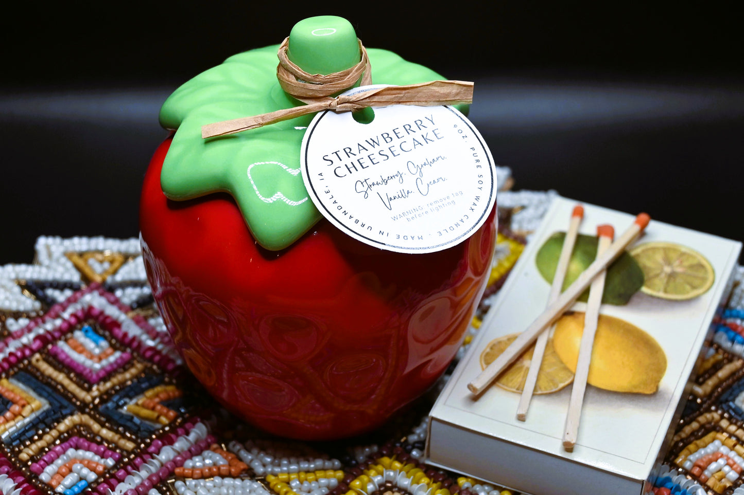Strawberry Cheesecake Candle Berry Jar