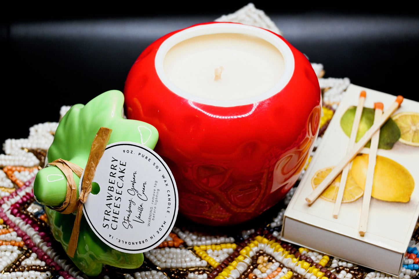 Strawberry Cheesecake Candle Berry Jar