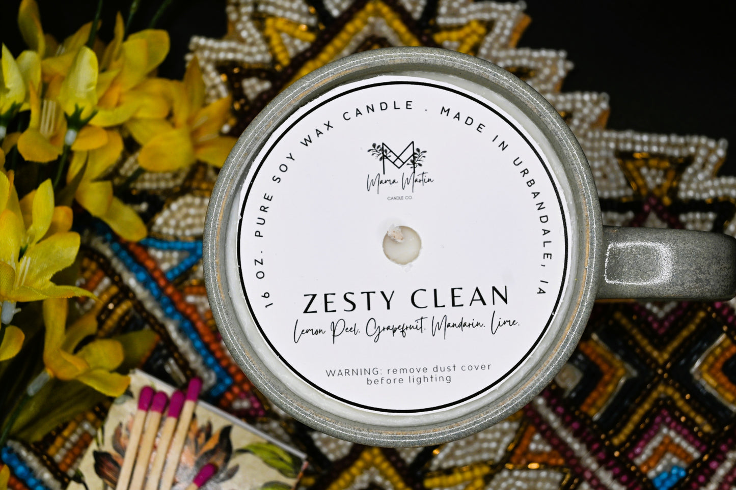 Zesty Clean Soy Ceramic Candle Mug