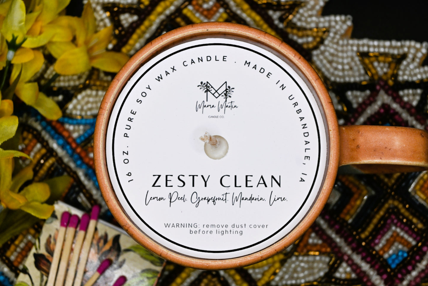 Zesty Clean Soy Ceramic Candle Mug
