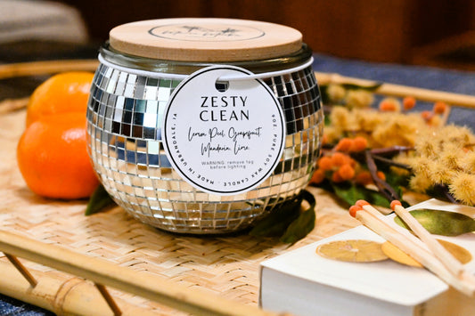 Zesty Clean Disco Ball Candle
