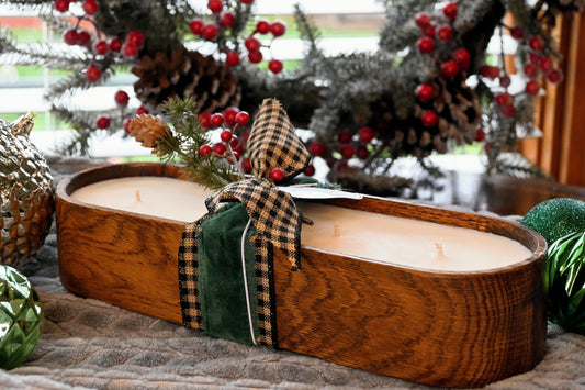 White Birch + Currant  Wood Candle Boat