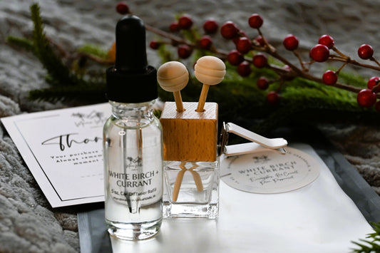 White Birch + Currant Car Diffuser Vent Clip