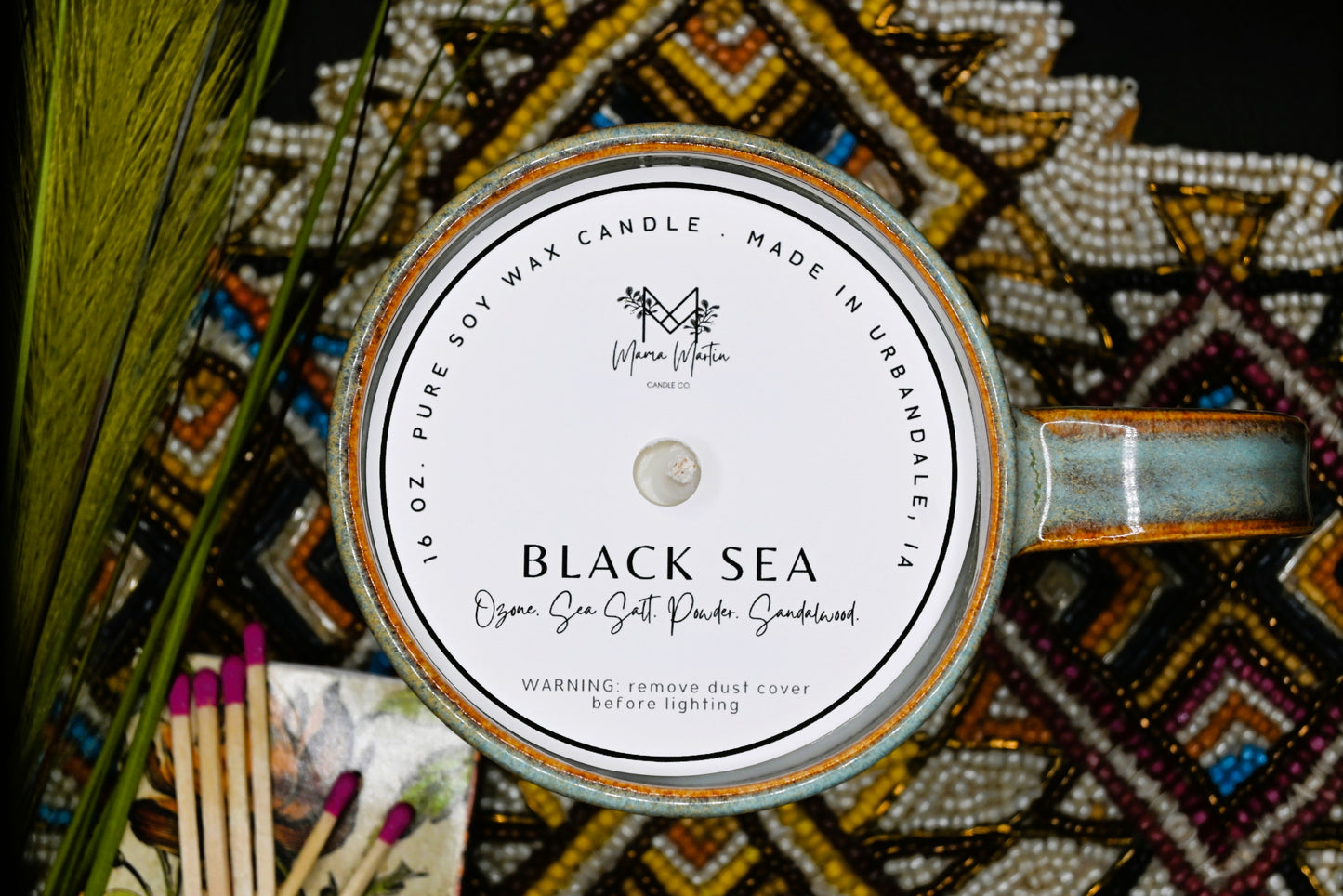 Black Sea Soy Ceramic Candle Mug