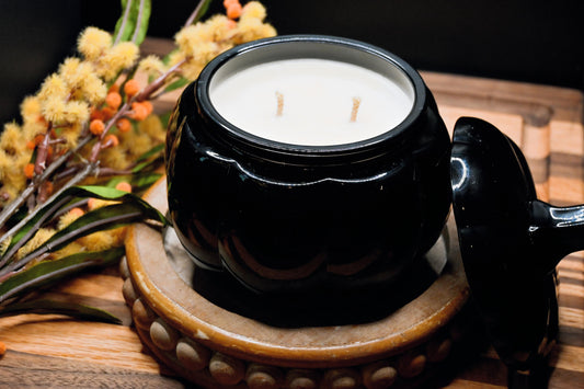 Black Magic Pumpkin Candle Jar