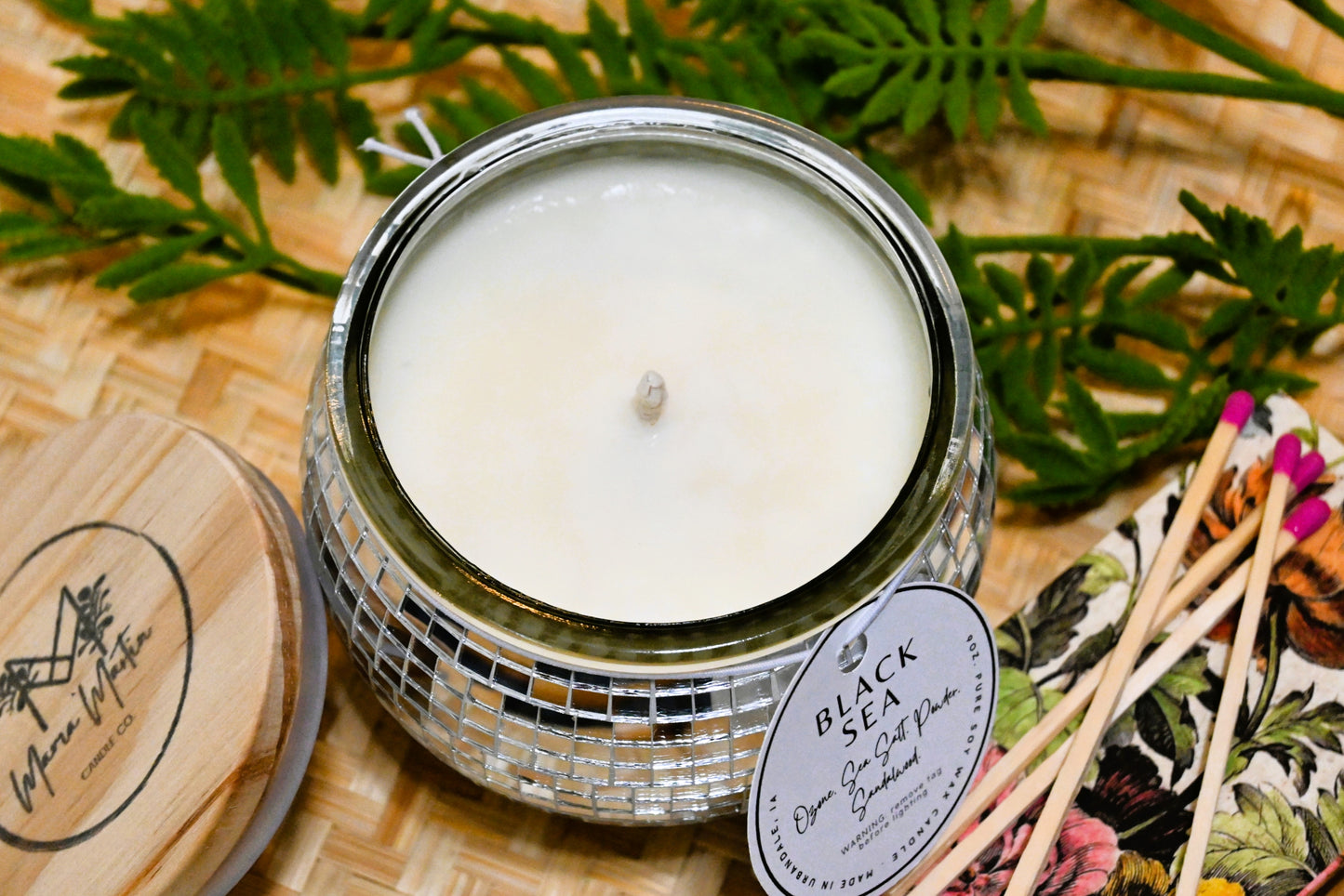 Black Sea Disco Ball Candle