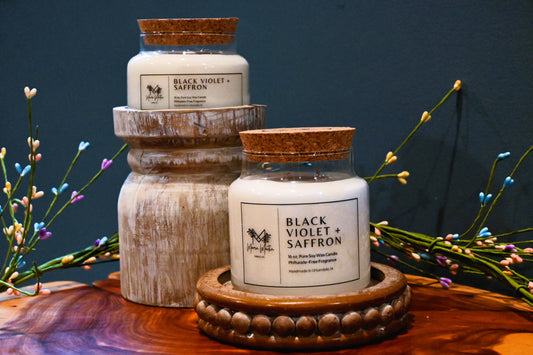 Black Violet + Saffron Soy Candle