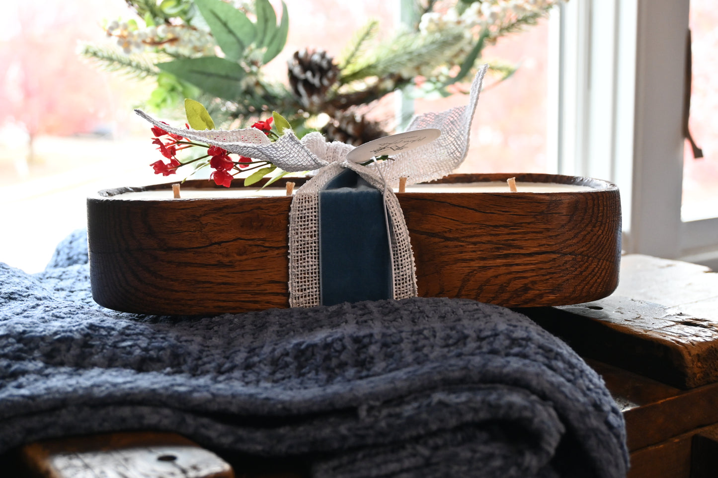 Chestnut + Cardamom Wood Candle Boat