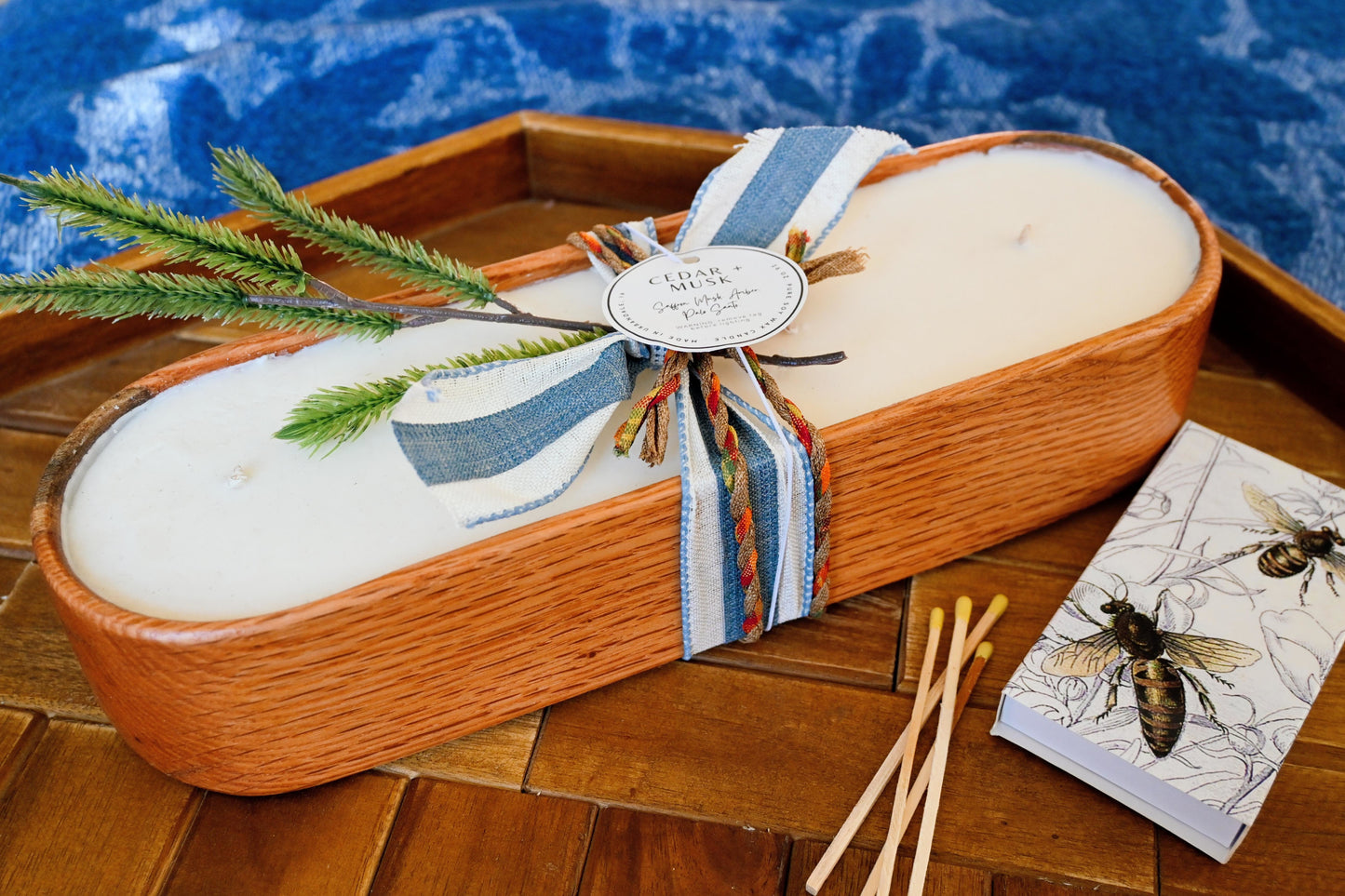 Cedar + Musk Wood Candle Boat