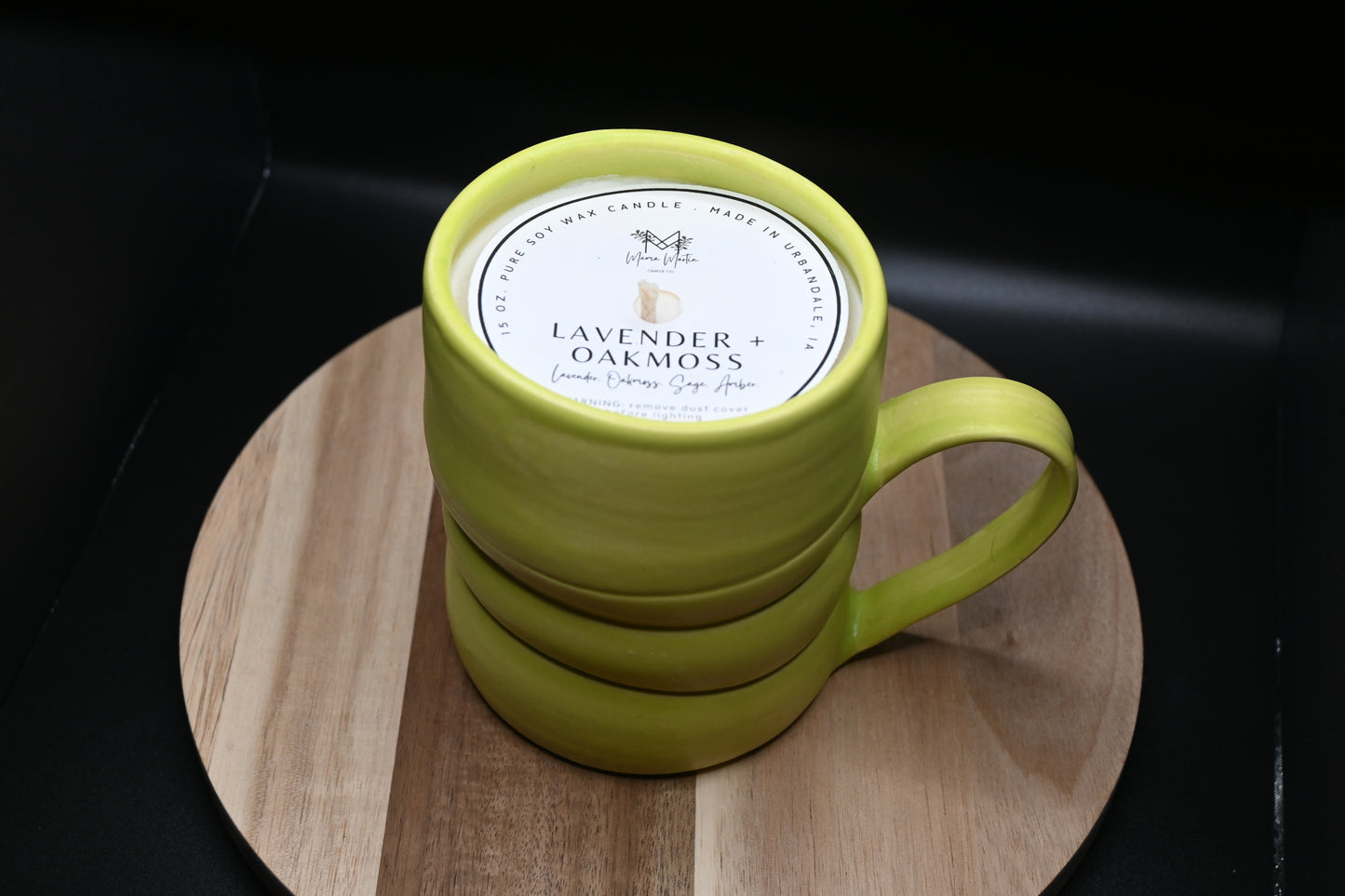Lavender + Oakmoss Ceramic Candle Mug