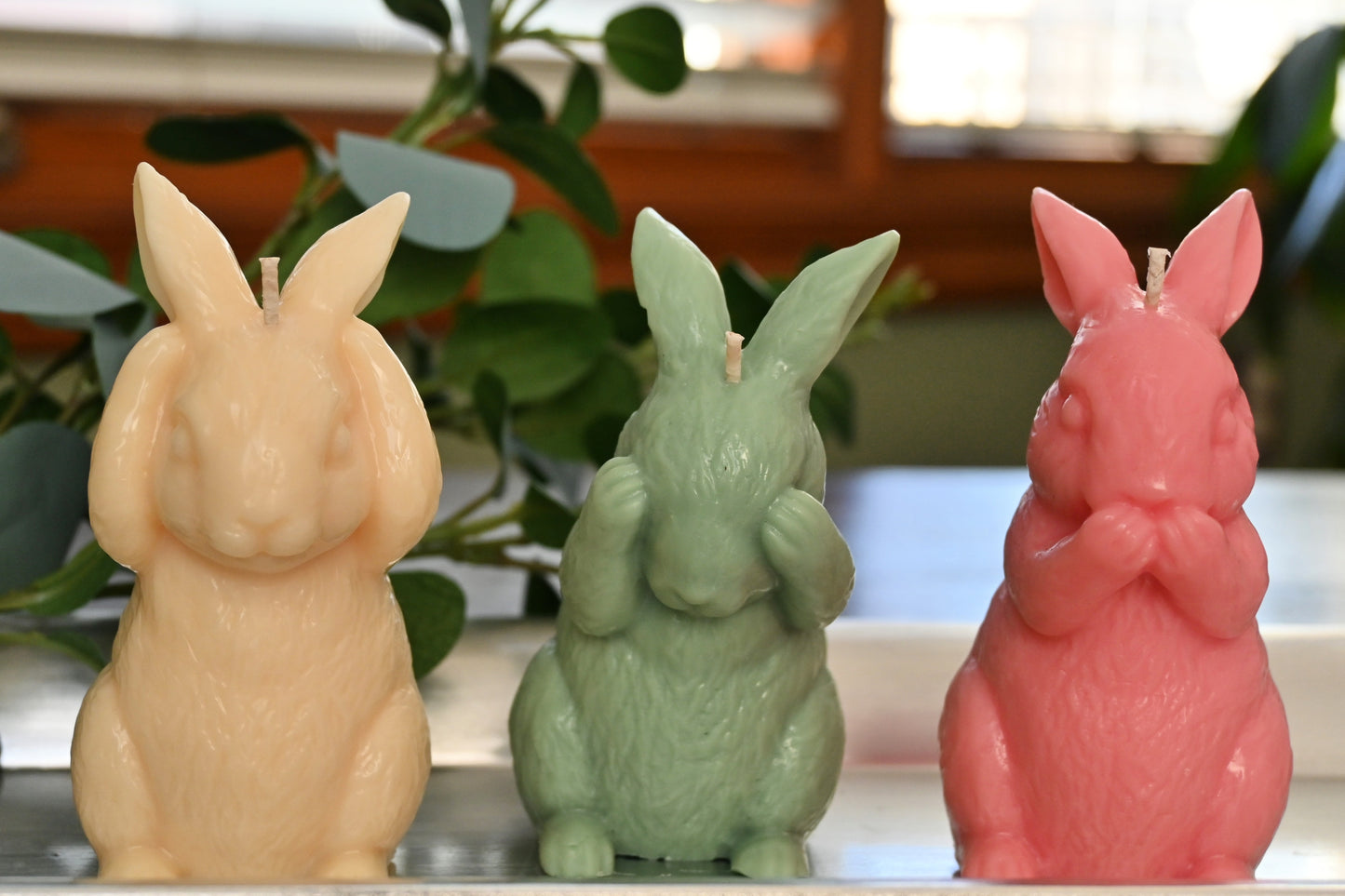 Free Spirit Bunny Pillar Candles