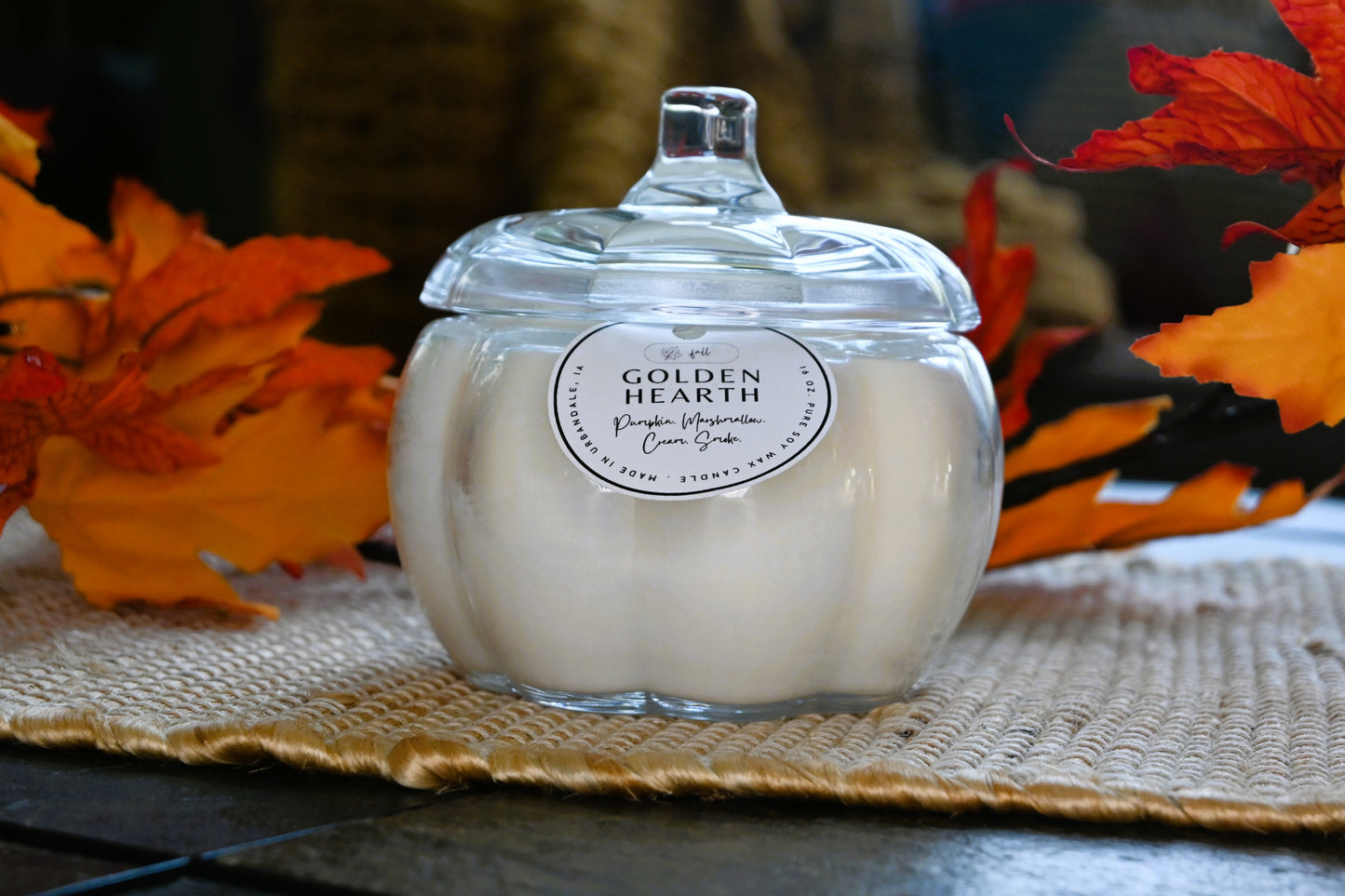 Golden Hearth Pumpkin Jar Candle