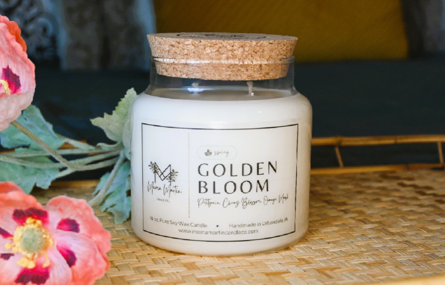 Golden Bloom Soy Candle