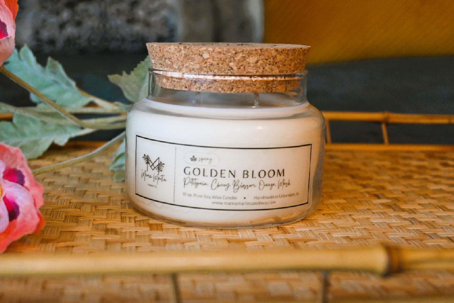 Golden Bloom Soy Candle