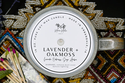 Lavender + Oakmoss Soy Ceramic Candle Mug