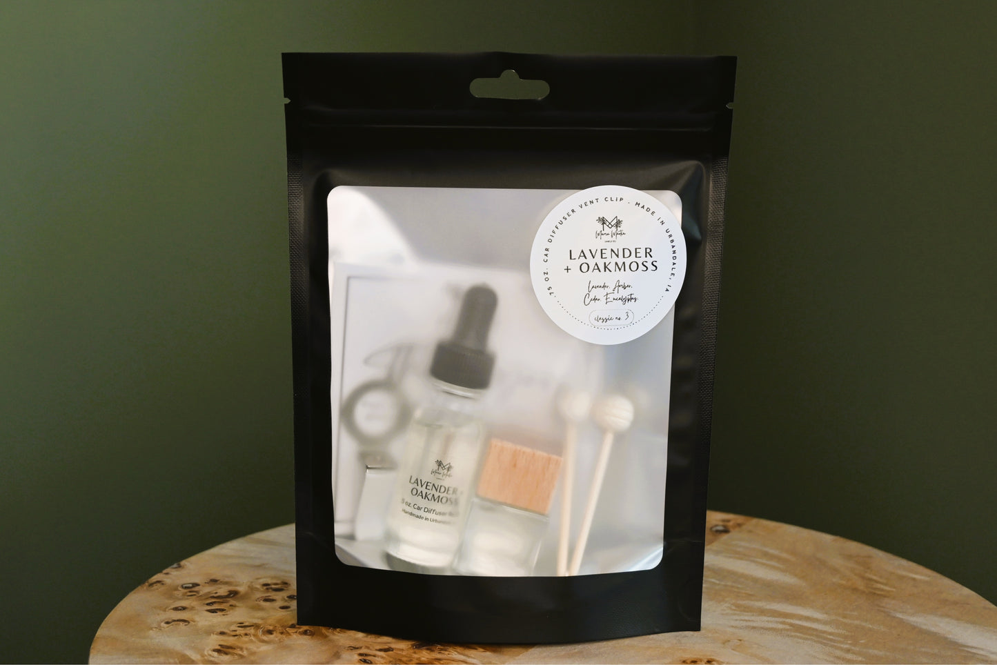 Lavender + Oakmoss Car Diffuser Vent Clip