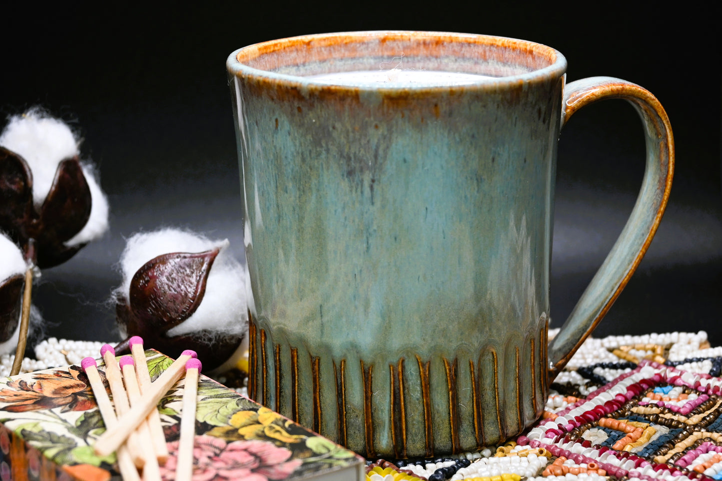 Oak + Vanilla Soy Ceramic Candle Mug