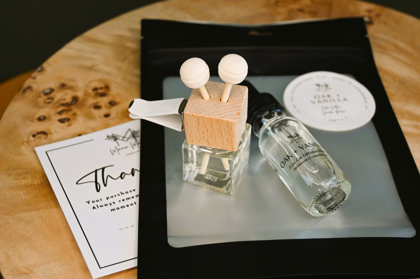 Oak + Vanilla Car Diffuser Vent Clip