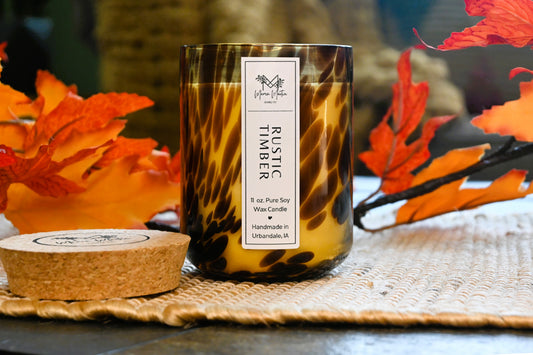 Rustic Timber Tortoise Candle Jar
