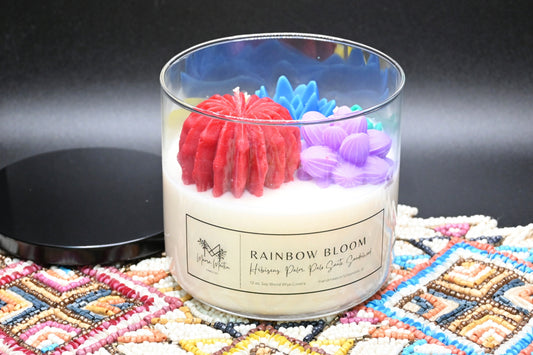 Rainbow Bloom Candle Jar