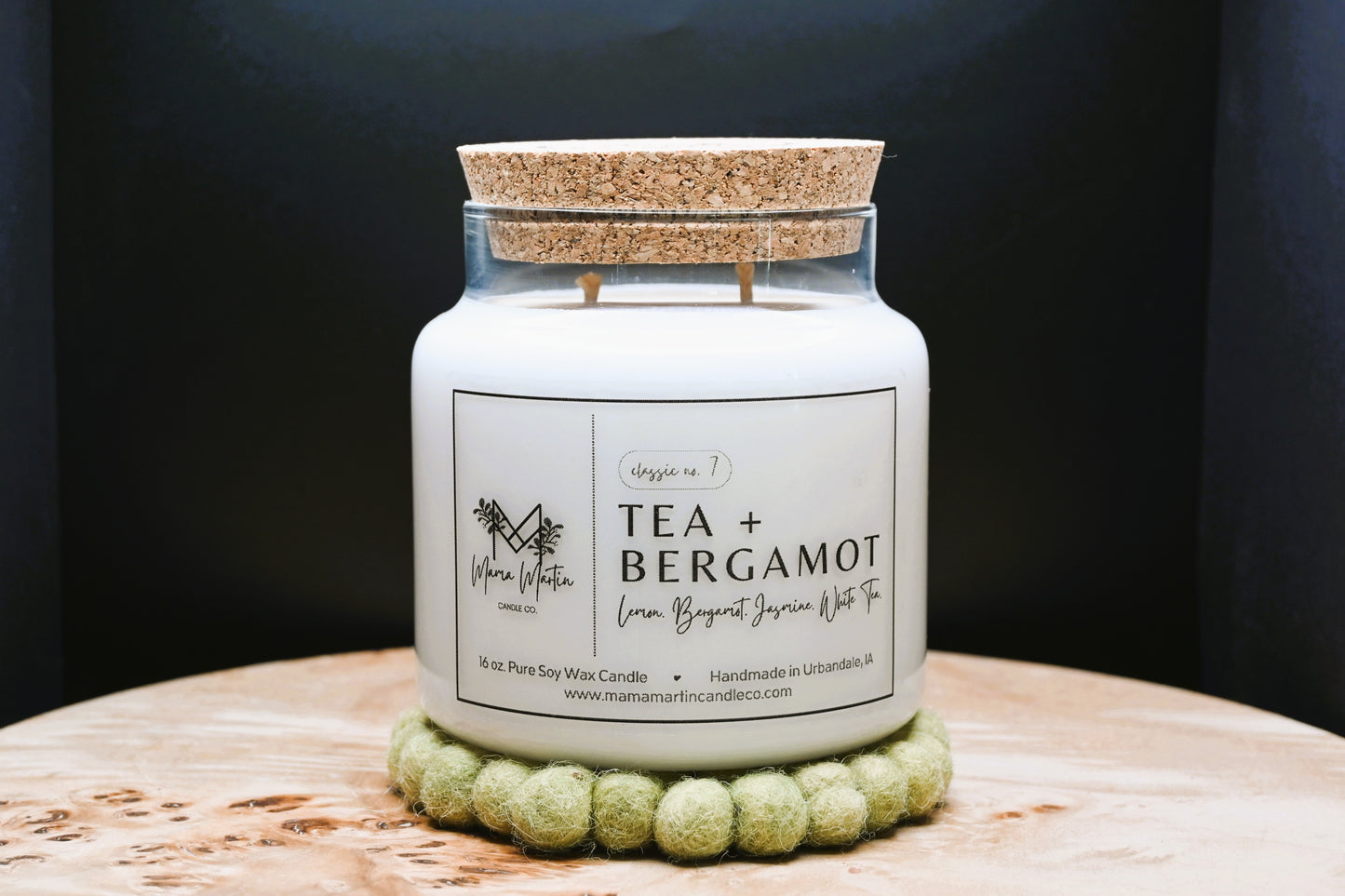 Tea + Bergamot Soy Candle