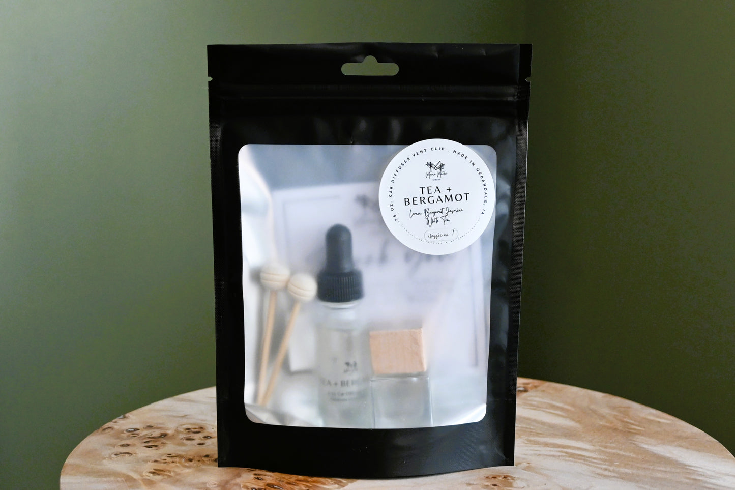 Tea + Bergamot Car Diffuser Vent Clip