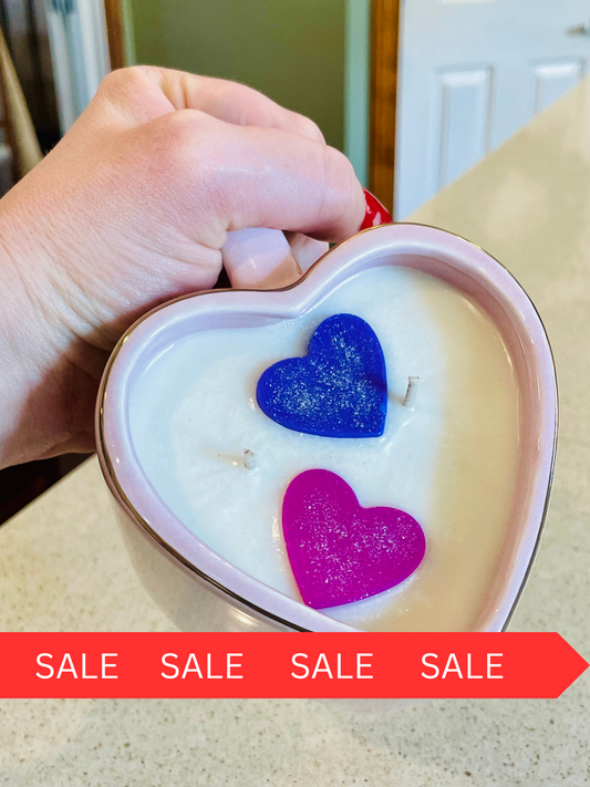 Apricot Grove - Pink Heart Candle Mug