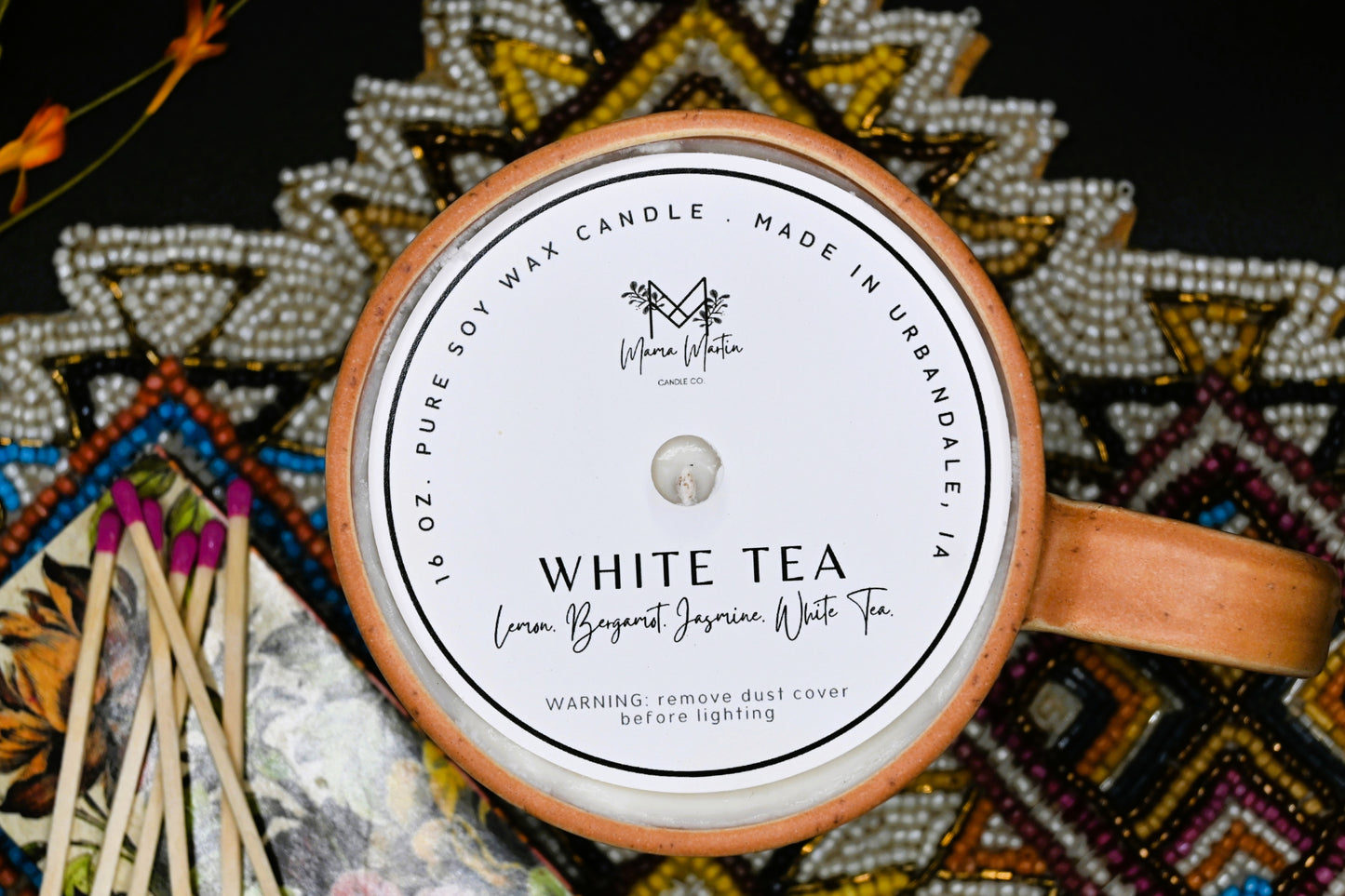White Tea Soy Ceramic Candle Mug