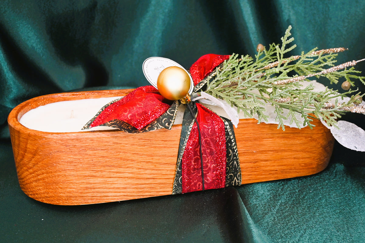 Evergreen Birch Wood Candle Boat