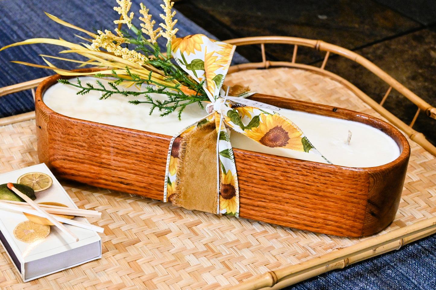 Zesty Clean Wood Candle Boat